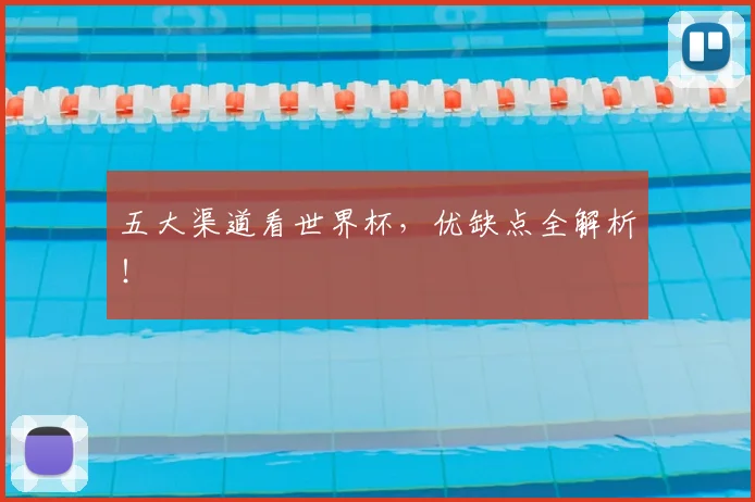 五大渠道看世界杯，优缺点全解析！
